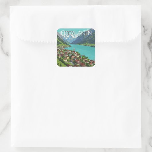 Interlaken Schweiz Sticker (Tasche)