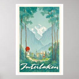 Interlaken Schweiz Vintage-Reiseposter Poster