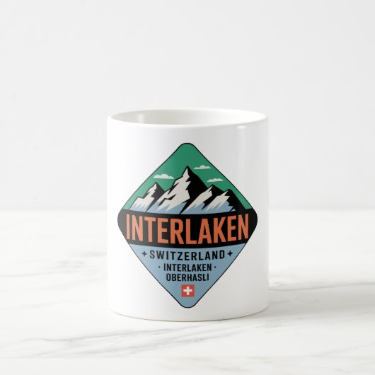 Interlaken Switzerland Mountain Mug Kaffeetasse (Mittel)