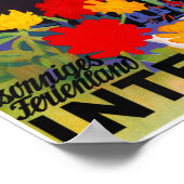 Interlaken Switzerland Vintage Poster wiederherges (Ecke)