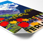 Interlaken Switzerland Vintage Poster wiederherges (Ecke)