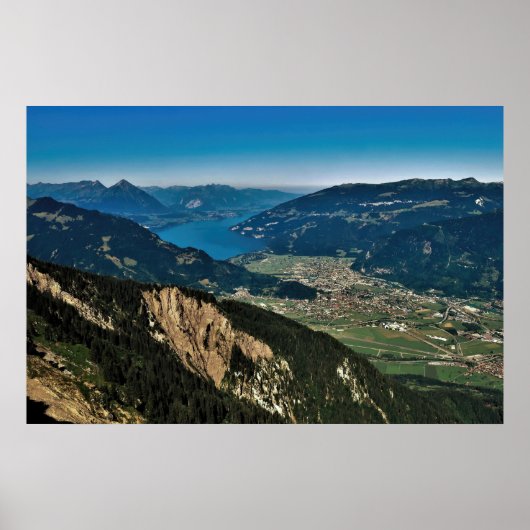 Interlaken und Thunersee Poster (Vorne)