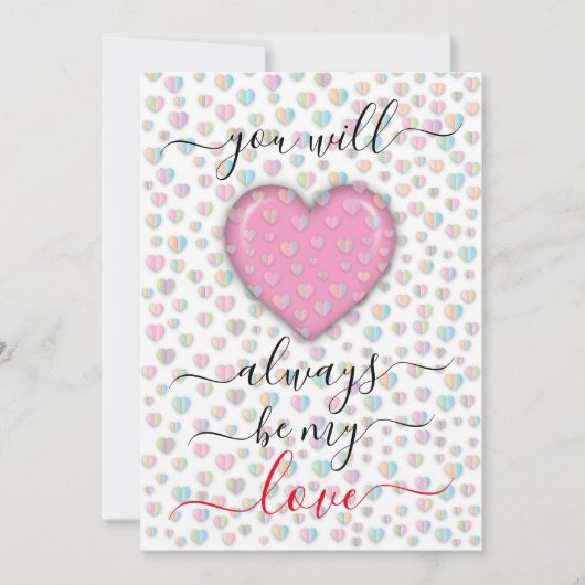 Interlock Herz Custom Eleganter Valentinstag Karte (Vorderseite)