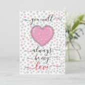 Interlock Herz Custom Eleganter Valentinstag Karte (Stehend Vorderseite)