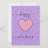 Interlock Herz Custom Eleganter Valentinstag Karte (Rückseite)