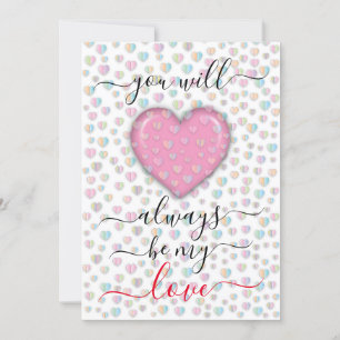Interlock Herz Custom Eleganter Valentinstag Karte