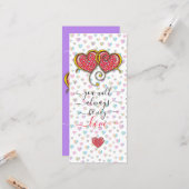 Interlock Herz Custom Eleganter Valentinstag Karte (Vorderseite/Rückseite Beispiel)