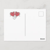 Interlock Herz Custom Eleganter Valentinstag Postkarte (Rückseite)