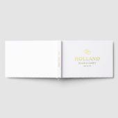 Interlocked Golden Hearts Romantic Wedding Gästebuch (Voll)