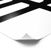 Interlocking Black Squares Artistic Design Fotodruck (Ecke)