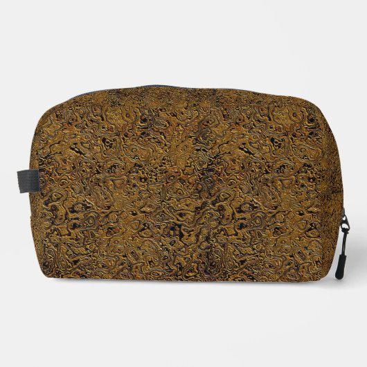 "Interlocking Brown Imitats Leather"-Dopp-Beutel Waschbeutel (Vorderseite)