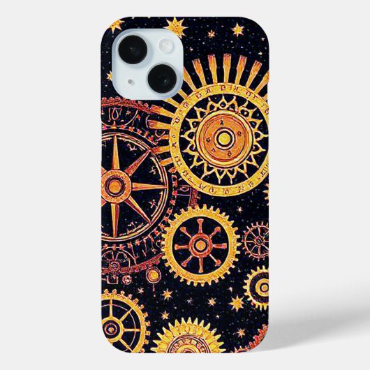 Interlocking gears abstract geometric surface art Case-Mate iPhone hülle (Rückseite)