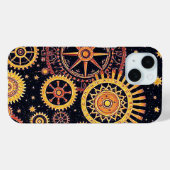 Interlocking gears abstract geometric surface art Case-Mate iPhone hülle (Rückseite (Horizontal))
