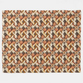 Interlocking geometric stone blocks fleecedecke (Vorderseite (Horizontal))