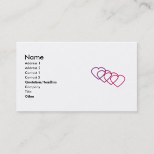 Interlocking Hearts Business Card Visitenkarte