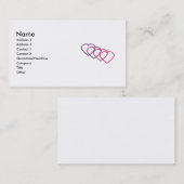 Interlocking Hearts Business Card Visitenkarte (Vorne/Hinten)