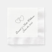 "Interlocking Hearts" Papier Napkins Serviette (Vorderseite)