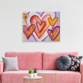 Interlocking-Liebe Hört Leinwand Malerei Art Print (Insitu (Wohnzimmer))