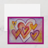 Interlocking-Liebe Hört Personalisierte Postkarten (Vorne/Hinten)