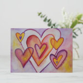 Interlocking-Liebe lädt Sie ein oder lädt ein Einladung (Stehend Vorderseite)