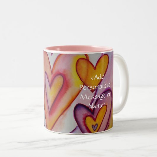 Interlocking-Liebe unterstützt Personalisierte ben Zweifarbige Tasse (VorderseiteRechts)