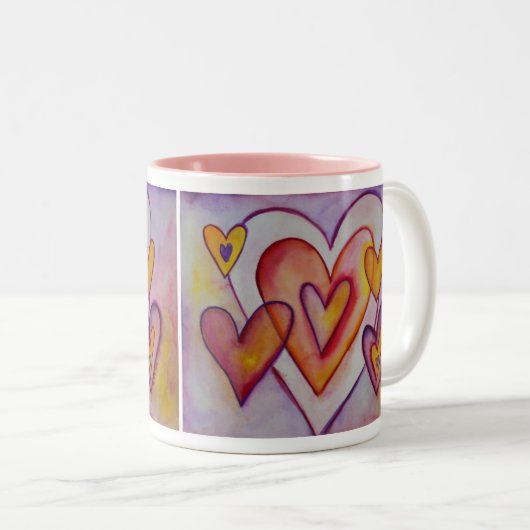 Interlocking-Liebe unterstützt Personalisierte ben Zweifarbige Tasse (VorderseiteRechts)