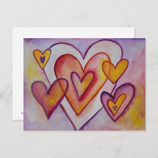 Interlocking-Liebe unterstützt Postkarten benutzer (Vorne/Hinten)