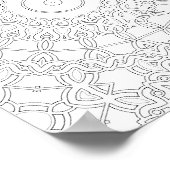 Interlocking Loopwork Coloring Page Pattern Art Poster (Ecke)