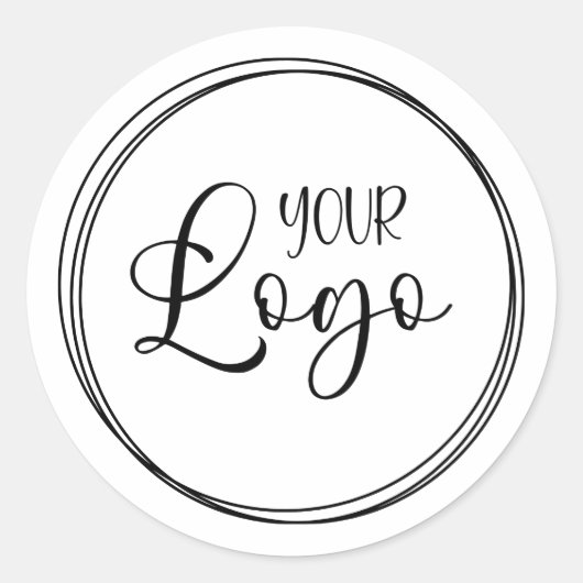Interlocking-Rings für Ihr Firmenlogo Runder Aufkleber (Vorderseite)