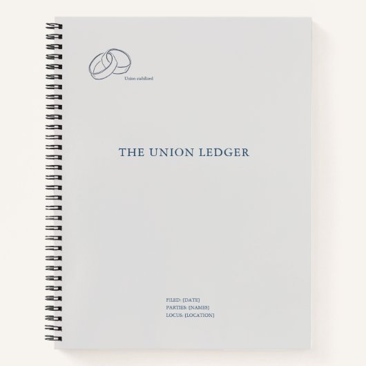 Interlocking Rings- Minimalist Union Notizblock (Vorderseite)