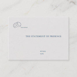 Interlocking Rings- Minimalist Wedding Enclosure Begleitkarte