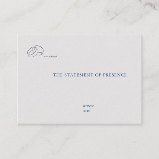 Interlocking Rings- Minimalist Wedding Enclosure Begleitkarte (Vorderseite)