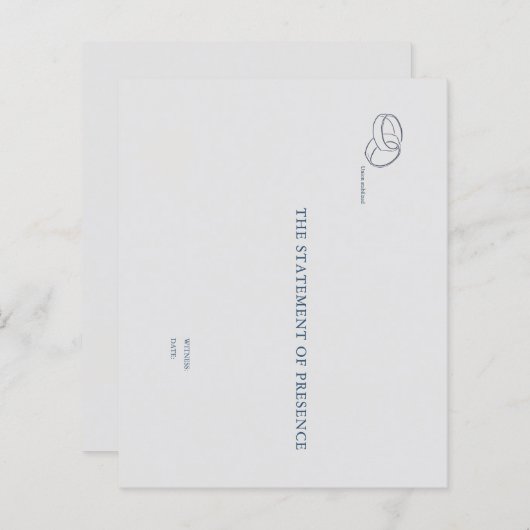 Interlocking Rings- Minimalist Wedding Notecards (Vorne/Hinten)