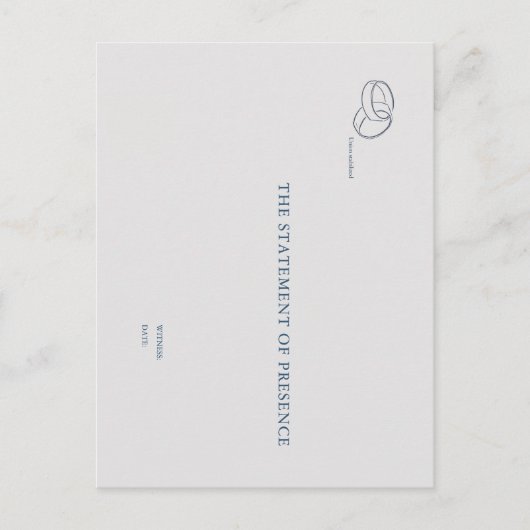 Interlocking Rings- Minimalist Witness Card Postkarte (Vorderseite)