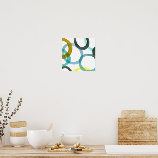 Interlocking Yellow & Blue Circles Poster (Küche)