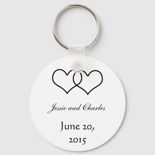 Interlocks Herzstück - Schwarz und Weiß Schlüsselanhänger (Vorderseite)