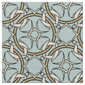 Interlocks Schwarz und Creme Stoff (Nahaufnahme)