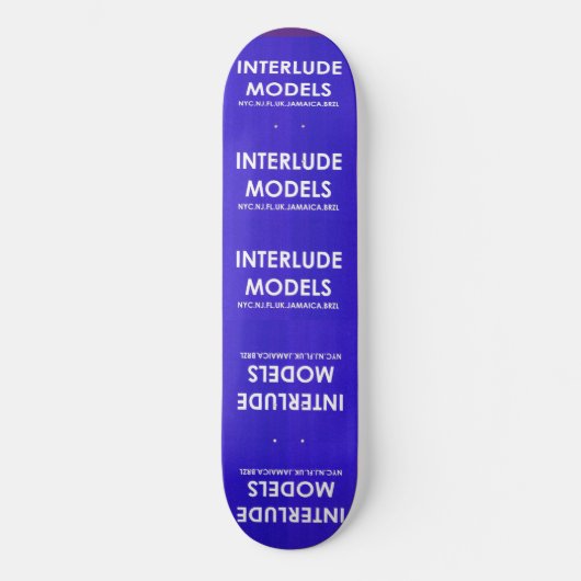 INTERLUDE MODELS 8 1/4" Skateboarddecke Skateboard (Vorderseite)
