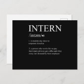 Intern Definition Praktikum Assistenz Geschenk Postkarte (Vorne/Hinten)