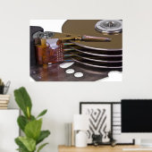 Internals eines Festplattenlaufwerks Poster (Heimbüro)