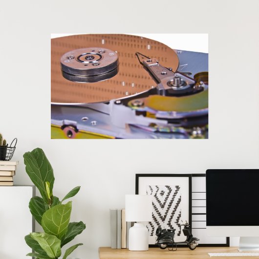 Internals eines Festplattenlaufwerks Poster (Heimbüro)