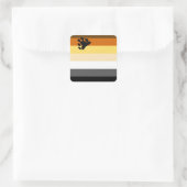 International Bear Brotherhood Pride Flag  Quadratischer Aufkleber (Tasche)