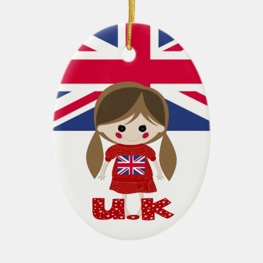 International - British Girl - SRF Keramik Ornament (Vorne)