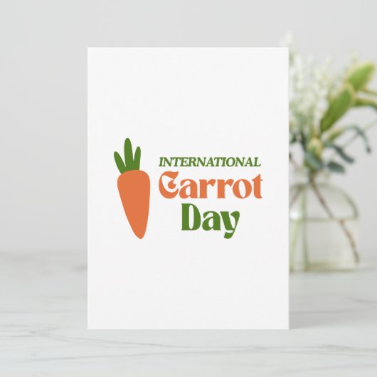 International Carrot Day Feiertagskarte (Stehend Vorderseite)