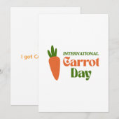 International Carrot Day Feiertagskarte (Vorne/Hinten)