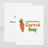 International Carrot Day Feiertagskarte (Vorne/Hinten)