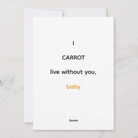 International Carrot Day Feiertagskarte (Rückseite)