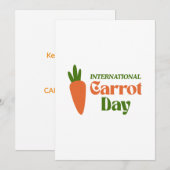 International Carrot Day Feiertagskarte (Vorne/Hinten)