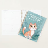 International Cat Day Cute Whimsical Cat Art Planer (Anzeige)