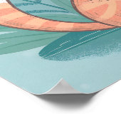 International Cat Day Cute Whimsical Cat Art Poster (Ecke)